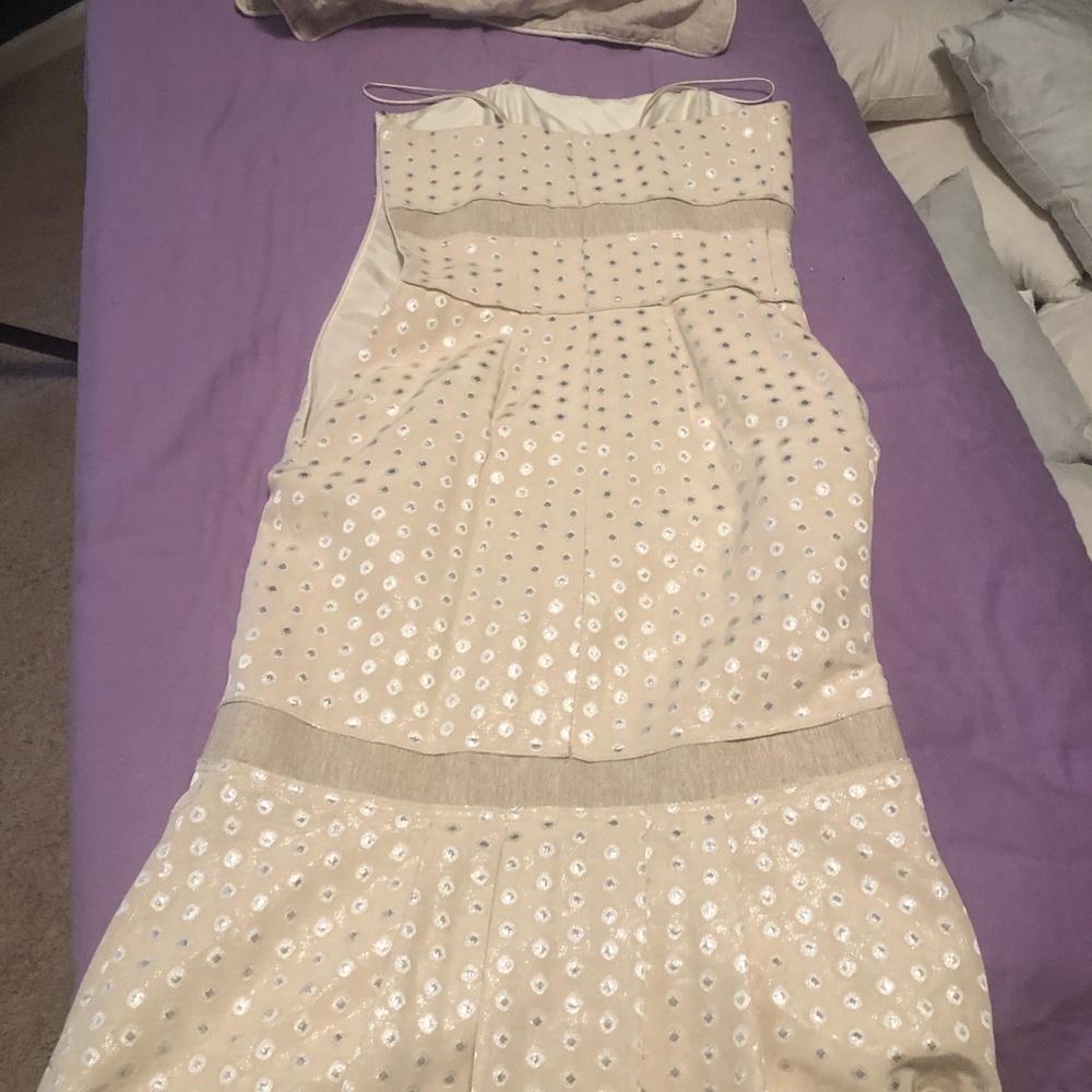 Lela Rose Printed, Strapless, knee Length Dress